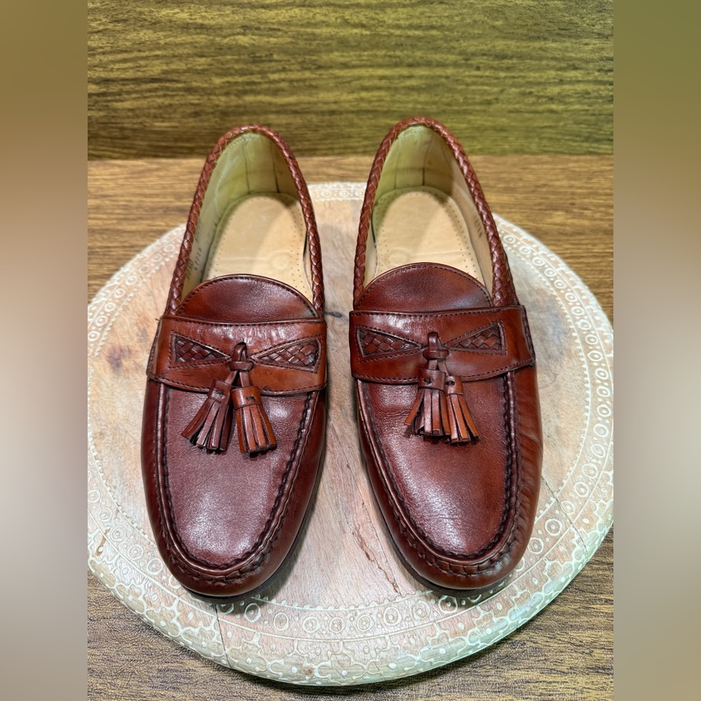 Allen Edmonds x Birkenstock Maxfield Tassel Chili Weave‎ Leather Loafers 10.5 D